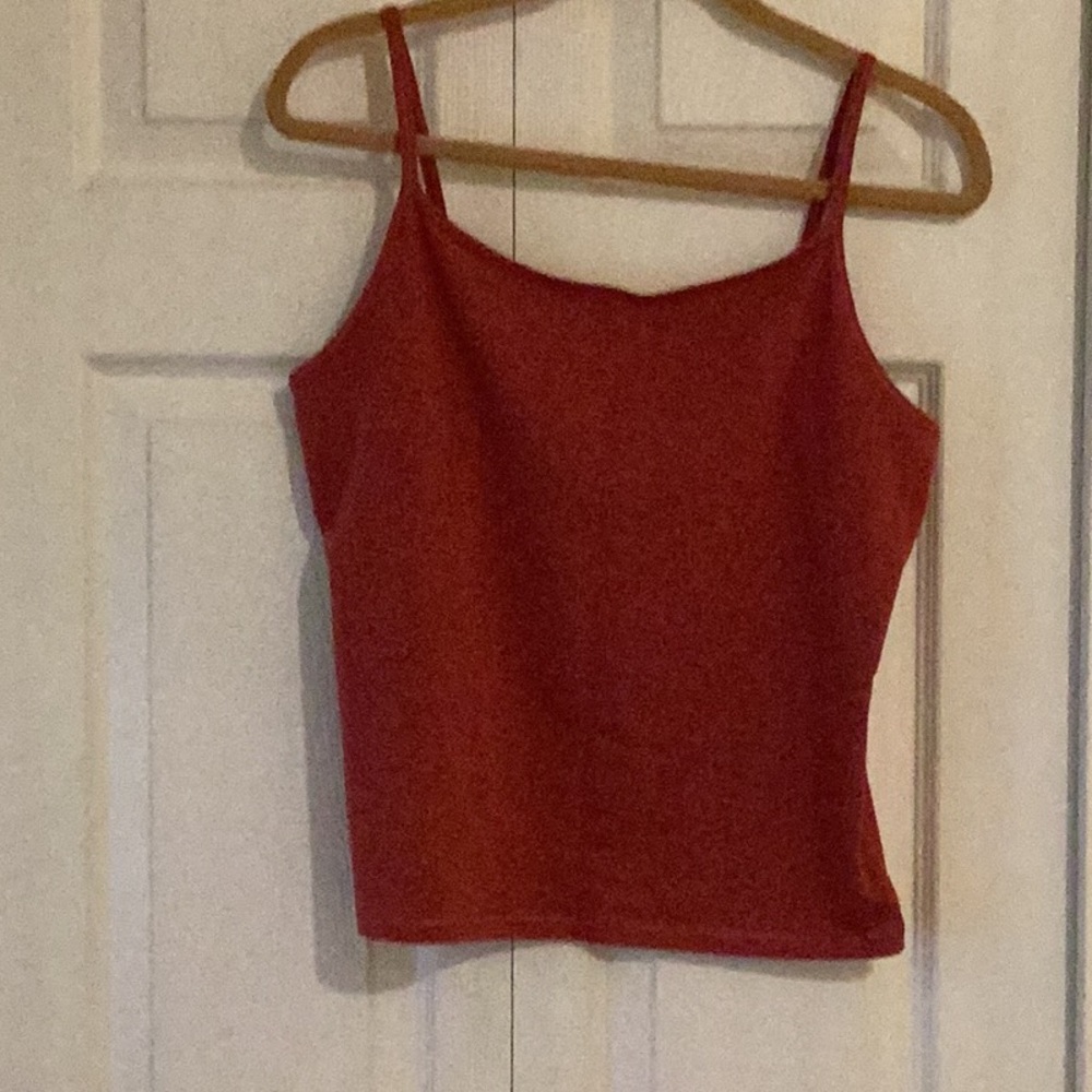 Banana Republic Red Sleeveless Crop Camisole